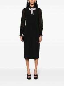 Elie Saab Midi-jurk van crêpe - Zwart