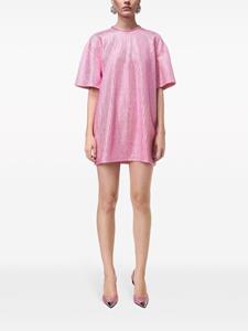 AREA crystal-embellished backless T-shirt dress - Roze