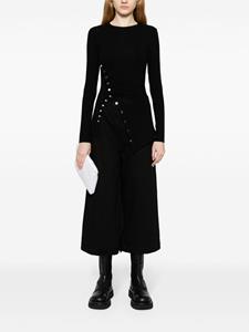 Yohji Yamamoto asymmetric cotton culottes - Zwart