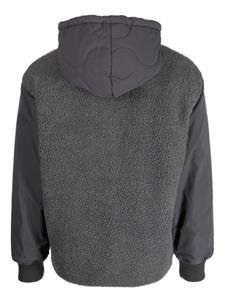 CHOCOOLATE panelled drawstring fleece hoodie - Grijs