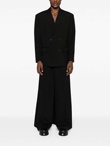 Valentino wide-leg virgin wool tailored trousers - Zwart