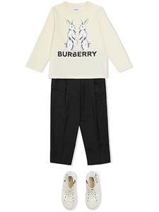 Burberry Kids T-shirt met dierenprint - Beige