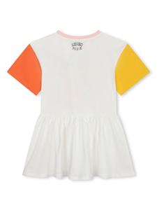 Kenzo Kids logo-print organic cotton dress - Wit