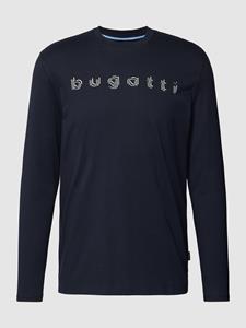 Bugatti Shirt met lange mouwen en labelprint