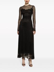 Dolce & Gabbana strass-embellished A-line maxi dress - Zwart