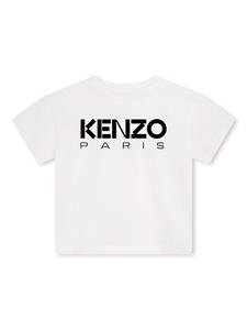 Kenzo Kids T-shirt met bloemenprint - Beige