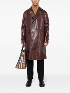 Bally textured-finish leather coat - Bruin