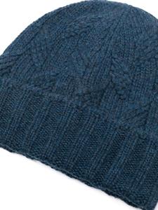 Barba cable-knit cashmere beanie - Blauw