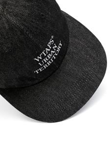 WTAPS logo-embroidered denim cap - Zwart