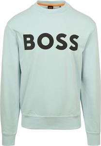 Boss Trui Logo Turqouise