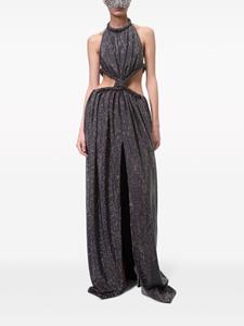 AREA crystal-embellished knot gown - Grijs