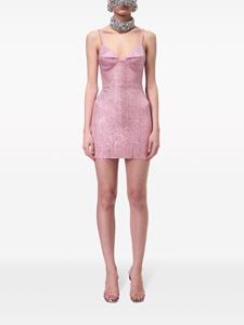 AREA crystal-embellished sleeveless minidress - Roze