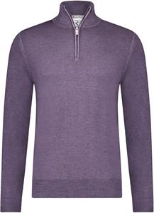 R2 Amsterdam R2 Half Zip Pullover Merino Wolle Lila