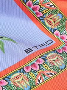 ETRO floral-print silk scarf - Paars