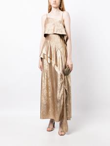 Acler Midi-jurk met metallic-effect - Goud