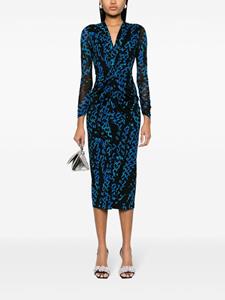DVF Diane von Furstenberg Hades graphic-print midi dress - Blauw