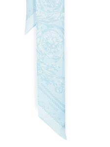 Versace Barocco silk scarf tie - Blauw