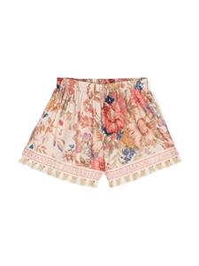 ZIMMERMANN Kids August floral-print shorts - Beige