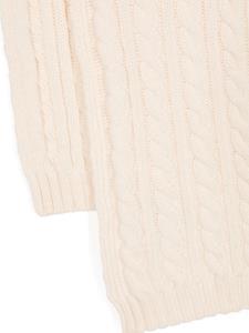 Sunspel cable-knit wool scarf - Beige