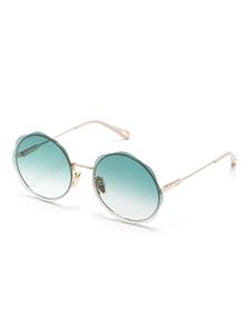 Chloé Eyewear Honoré scallop-edge round-frame sunglasses - Goud