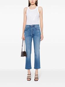 MOTHER The Tripper cotton-blend cropped jeans - Blauw