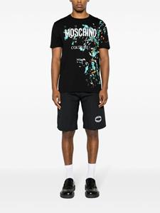 Moschino Shorts met logoprint - Zwart