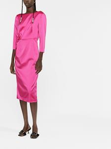 P.A.R.O.S.H. Midi-jurk met strikdetail - Roze