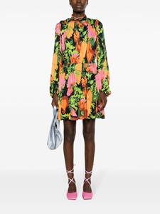 La DoubleJ floral-print minidress - Zwart