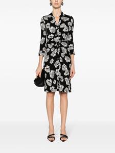 DVF Diane von Furstenberg Sheska floral-print midi shirtdress - Zwart