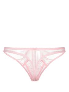 Agent Provocateur Rozlyn bow-detail sheer-lace thong - Roze