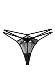 Agent Provocateur Foxie strappy floral-lace thong - Zwart