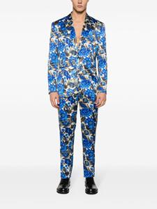 Moschino all-over floral printed tailored trousers - Blauw