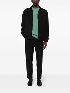 Needles logo-embroidered straight trousers - Zwart