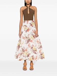 Zimmermann Matchmaker floral-print A-line skirt - Beige