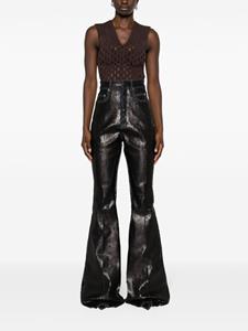 Rick Owens sequinned flared trousers - Blauw