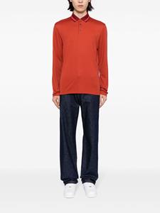 BOSS long-sleeve piqué polo shirt - Rood