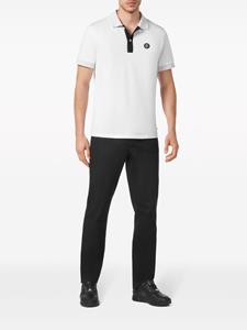 Billionaire crest-embroidered cotton polo shirt - Wit