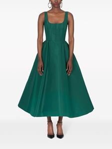 Carolina Herrera sleeveless silk midi dress - Groen