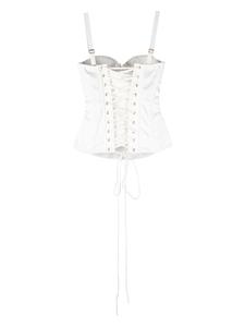 Agent Provocateur Mercy padded satin corset - Wit