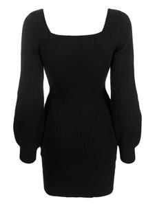 PAIGE Celie ribbed-knit minidress - Zwart