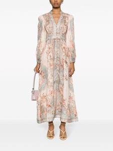 Zimmermann August floral-print midi dress - Roze