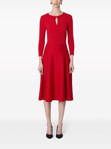 Carolina Herrera bow-detail wool midi dress - Rood