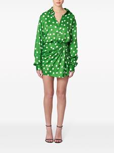Carolina Herrera polka-dot print ruched skirt - Groen