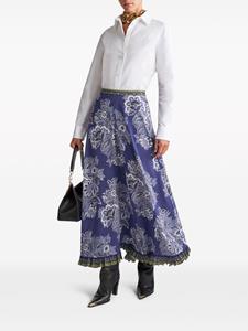ETRO bandana-print maxi silk skirt - Paars