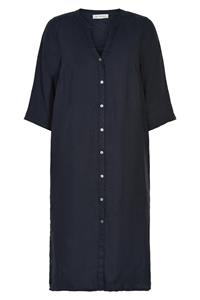 IN FRONT LINO LONG SHIRT DRESS 15046 591 (Navy 591)