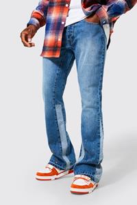 Boohoo Skinny Jeans Met Panelen En Verfspetters, Light Blue