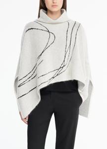 Sarah Pacini - H2023 Poncho - frosted jacquard