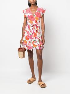 La DoubleJ Mini-jurk met bloemenprint - Wit