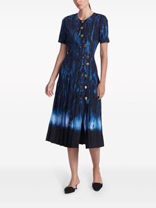 Altuzarra Myrtle Shibori-print midi dress - Blauw