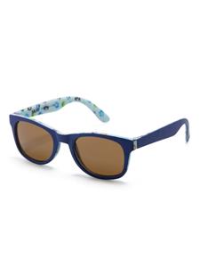 Molo graphic-print square-frame sunglasses - Blauw